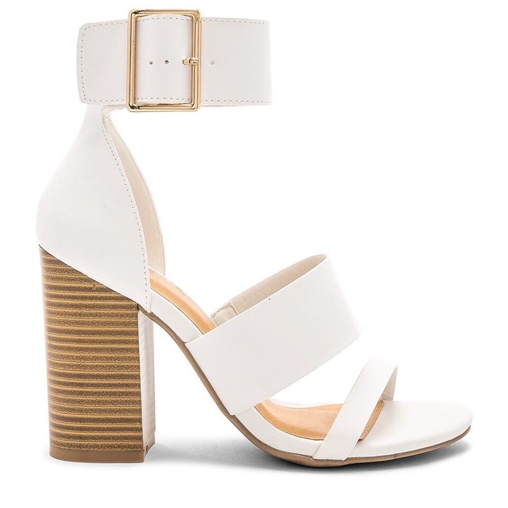 White Superdown Heels - Size 8. Never been worn